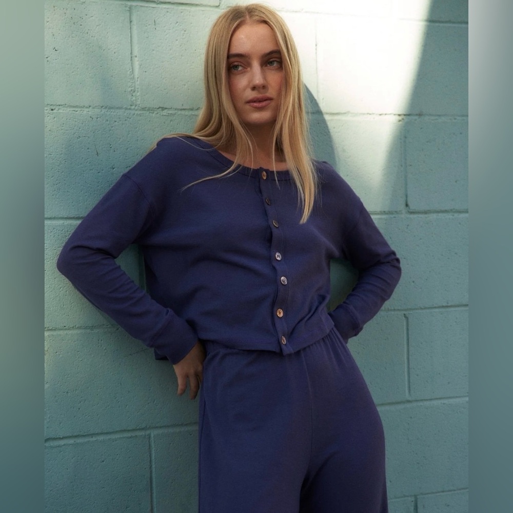 LA Relaxed Hemp Boxy Cotton Cardigan